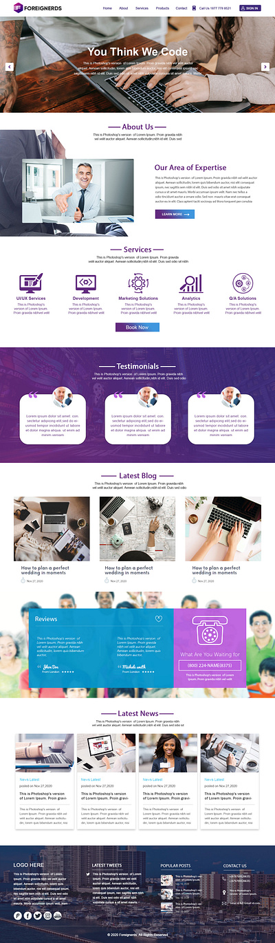 FOREIGNERDS WEBSITE DESIGN creative design homepage landingpage ui ux