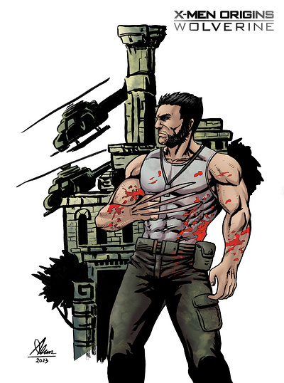 X-Men Origins : Wolverine artist artwork brutal character character illustration comic artist comic book comic style concept design drawing illustration ink lineart logan marvel comic mutant sketch wolverine x men