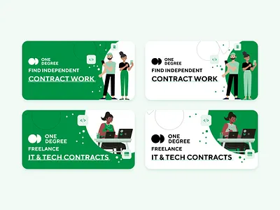 One Degree Digital Adverts ads adverts branding design digital digital ads digital adverts digital design flat design graphic design illustration logo one degree people recruitment ui ux