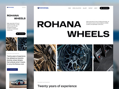 Rohana Wheels brutalism brutalism website car car website elegant site interactive website mclaren modern modern website rohana ui uiux design ux web design website wheels