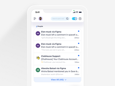 spark mail app redesign home page mail app ui ux