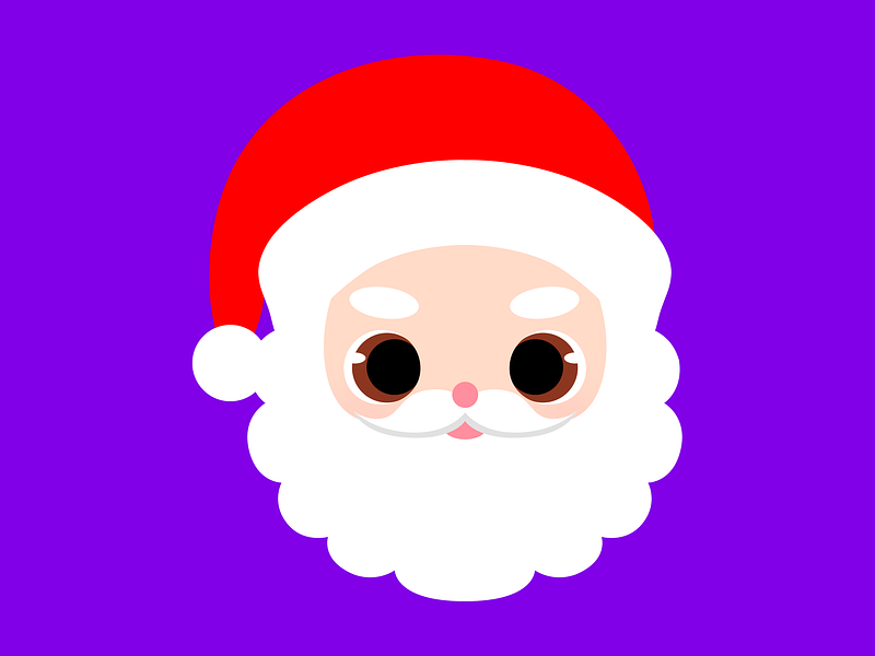 Cute Santa branding chrismas gift holiday icon illustration logo mascot noel santa xmas