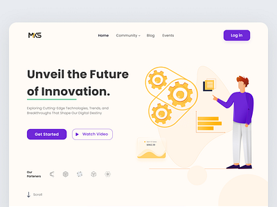 Future Tech Agency Landing Page branding graphic design landing page ui