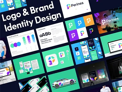 Logo brand identity visual design for Pernies a b c d e f g h i j k l m n brand identity branding branding and identity design flat logo graphic design icon illustration letter logo logo logo design logo designer logotype minimalist modern modern logo symbol typography visual identity designer