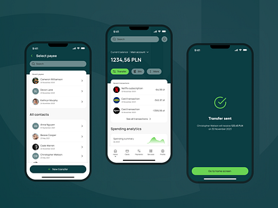 Banking mobile app concept ui