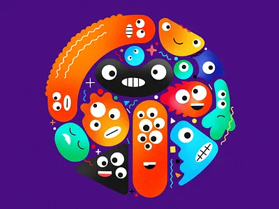 The little monsters animation branding graphic design logo motion graphics ui