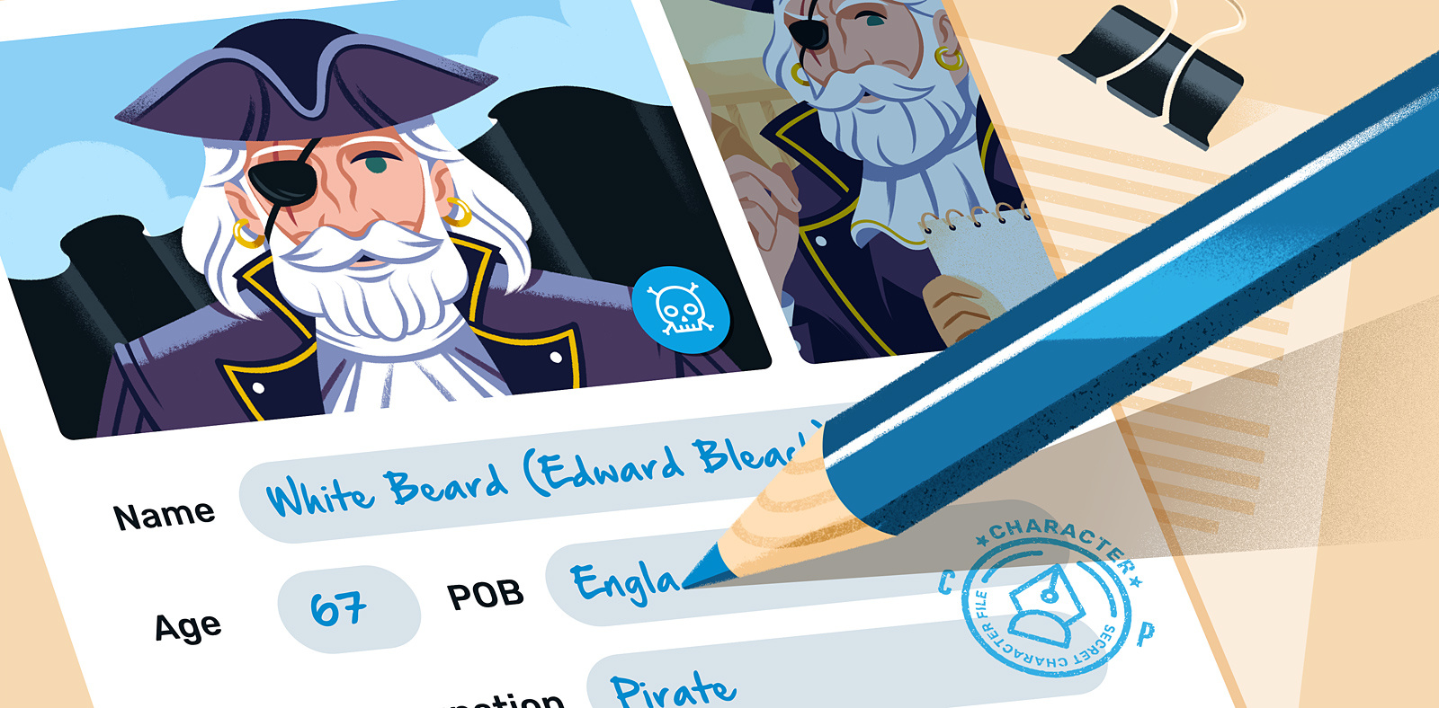 Character Questionnaire by Raúl Gil for Reedsy on Dribbble