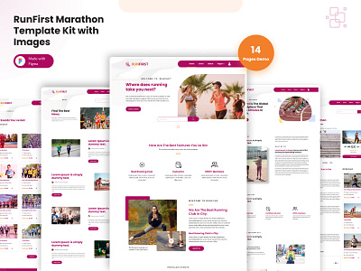 Marathon Website Template figma figmatemplate marathontemplate moderndesign ui ux
