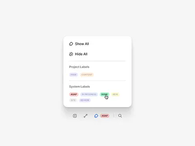 Label Filter app design filter flowmapp inprogress label product design sort ui ux