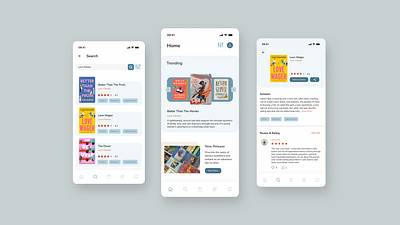 ReseaRead Mobile App - Library UI Design library app mobile app ui ui design