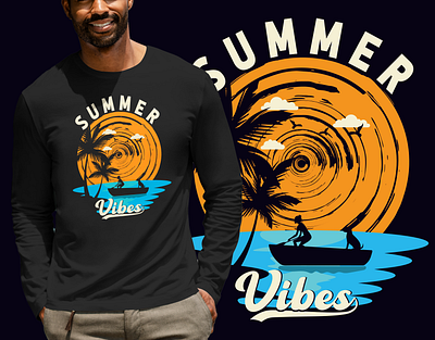 SUMMER T-SHIRT DESIGN apparel beach beachlife branding clothing design explore fashion graphic design illustration love nature ocean photography sea summer sun sunset travel vector