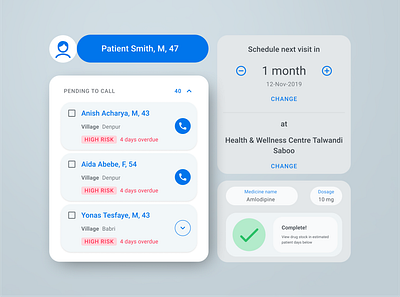 Simple RTSL | Patient data case study design graphic design interface design medical app medical record patient data patient profile record ui user profile ux