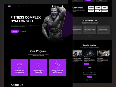 Gym & Fitness Website Template figma figma design fitnesstemplate gym gymtemplate modern design