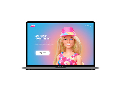 Concept "first screen" Barbie artdirection branding creative design digitalart dribbbleshot graphicdesign illustration minimalism uiux visualdesign webdesign