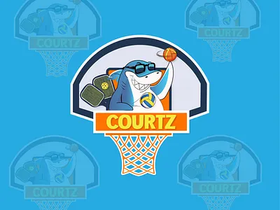 Shark Sport Maskot Logo ads basketball brand identity branding design graphic design illustration logo maskot pickleball shark sports vector volleyball water animal
