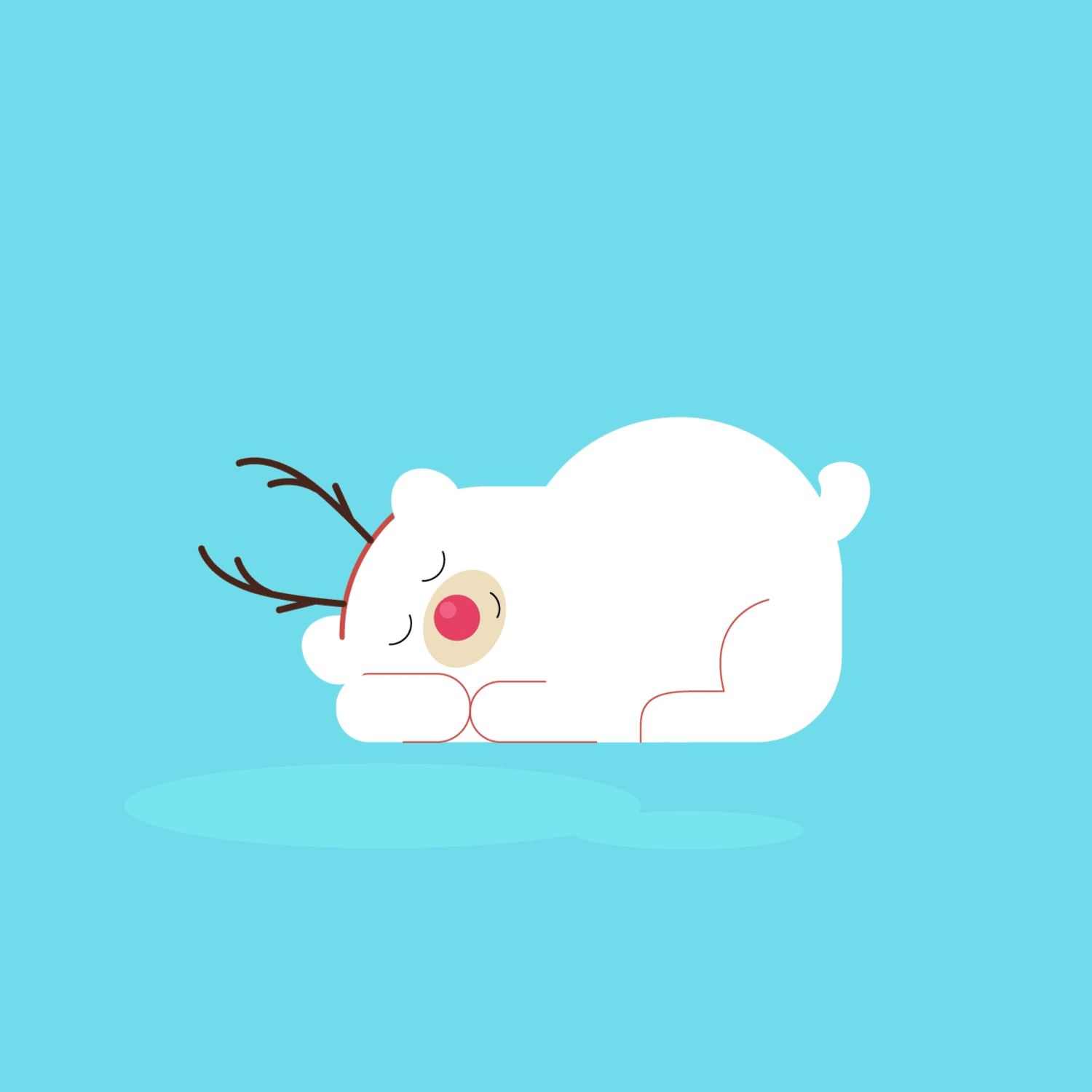 Polar Bear Christmas animaiton animal bear christmas cute gif ice illustration motion graphics polarbear winter