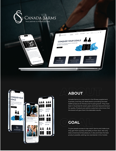 Sport Supplements Website animation ecommerce fitness goods selection mockups nutrition sport store supplements ux ui website