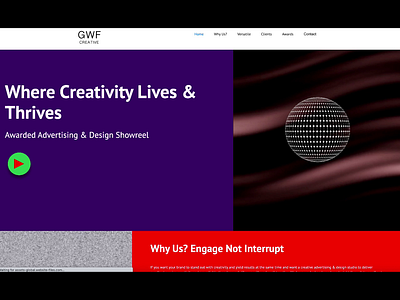 GWF Creative (real Project) animation branding design graphic design ui ux web design