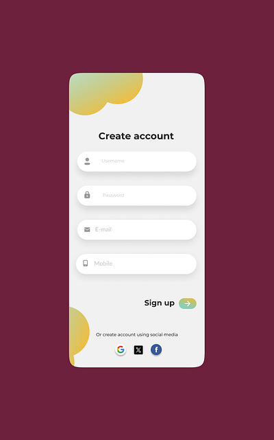 Signup Form ui