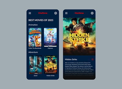 Movie App - Best of 2023 ui