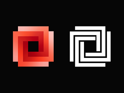 Square Concept abstract logo branding gradient logo it logo logo startup logo