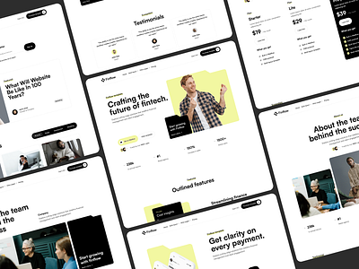 FinFlow - Finance Website Template app banking banking app branding card design fin tech fin template fintech fintech template folder graphic design hero illustration logo template ui webflow webflow template