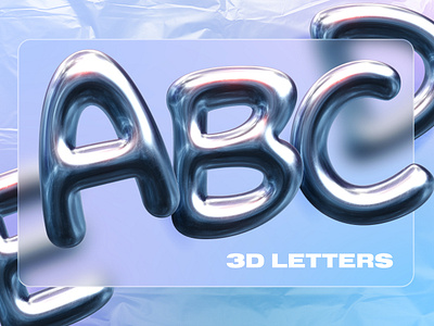 3D Letters 3d clean design futuristic graphic design logo ui