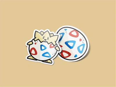 Togepi ashe born branding character cute design egg game graphic design icon icon set illustration japan pikachy pokeball pokemon pokemon go small togepi vector