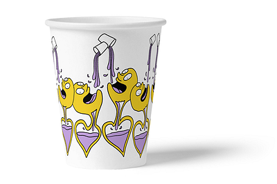 Coffee cup illustration adobe fresco coffee coffee branding coffee cup coffee cup illustration conceptual illustration drawing drinking coffee filling hearts gulping coffee illustration odd odd illustration quirky quirky illustration weird weird illustration