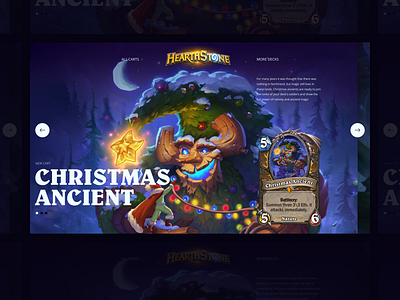 Christmas Hero Page №2 blue cg christmas concept future hearthstone heropage modern