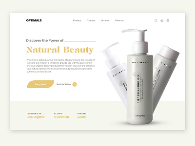 Beauty Product Page Header UI Design header header design product page shopify shopify store shopify website store trend design ui design ux design