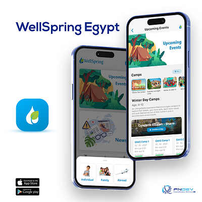 WellSpring Egypt App app booking camps graphic design travel trips ui visa