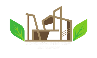 eco house construction company logo branding graphic design logo