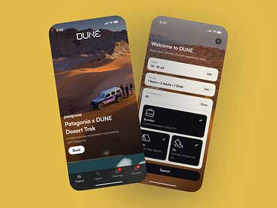 DUNE | Digital gateway for travellers to explore Sharjah 3d app branding creative desert design dune guide mobile rmgx sharjah tourism travel ui ux