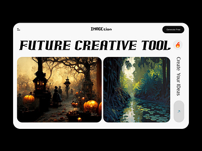 Generative Ai Tool landing page ai tool generative ai generative tool graphic tool landing page ui ui design uiux ux web design web ui website ui