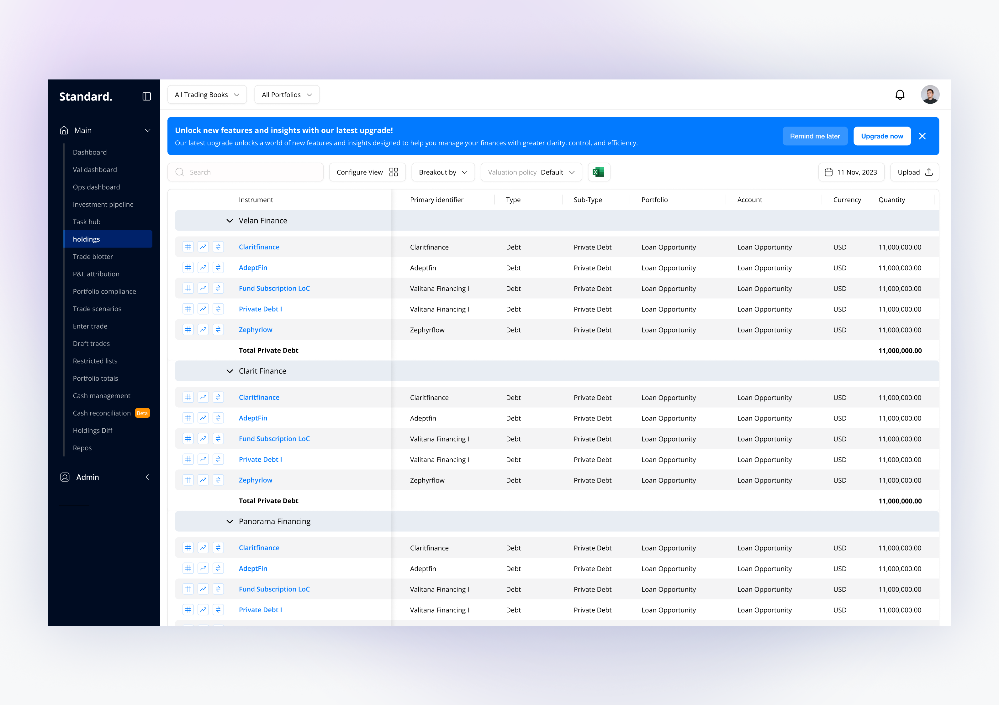 Example of Custom Dashboard UI/UX Design
