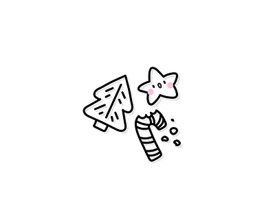 Christmas Cookies 🍪 adobe illustrator character christmas cookies cute holidays icon kawaii star sticker tree vector xmas