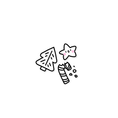 Christmas Cookies 🍪 adobe illustrator character christmas cookies cute holidays icon kawaii star sticker tree vector xmas