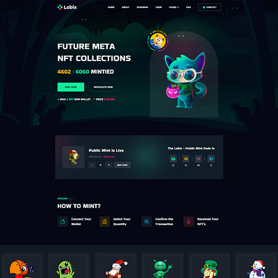 NFT Market & Landing HTML5 Template video game