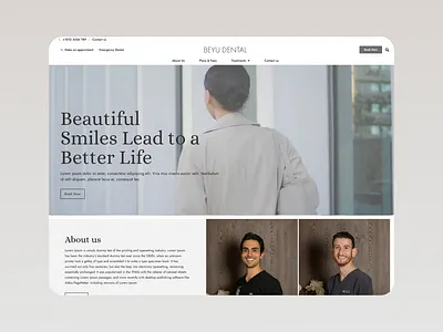 Dental Website Hero Section Design dental website hero section design homepage design ui ui design uiux