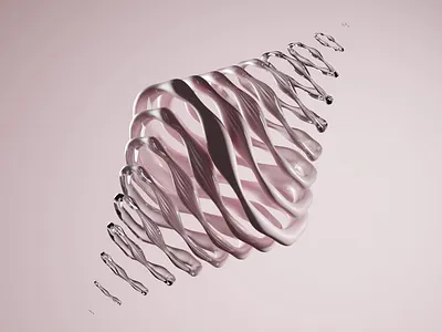 Abstract spinning object 3d animation motion graphics