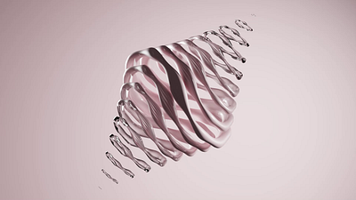 Abstract spinning object 3d animation motion graphics