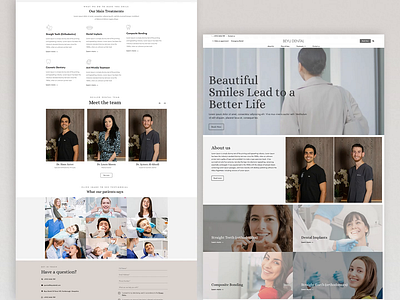 Dental Homepage Design dental homepage design dental website ui web design website design project