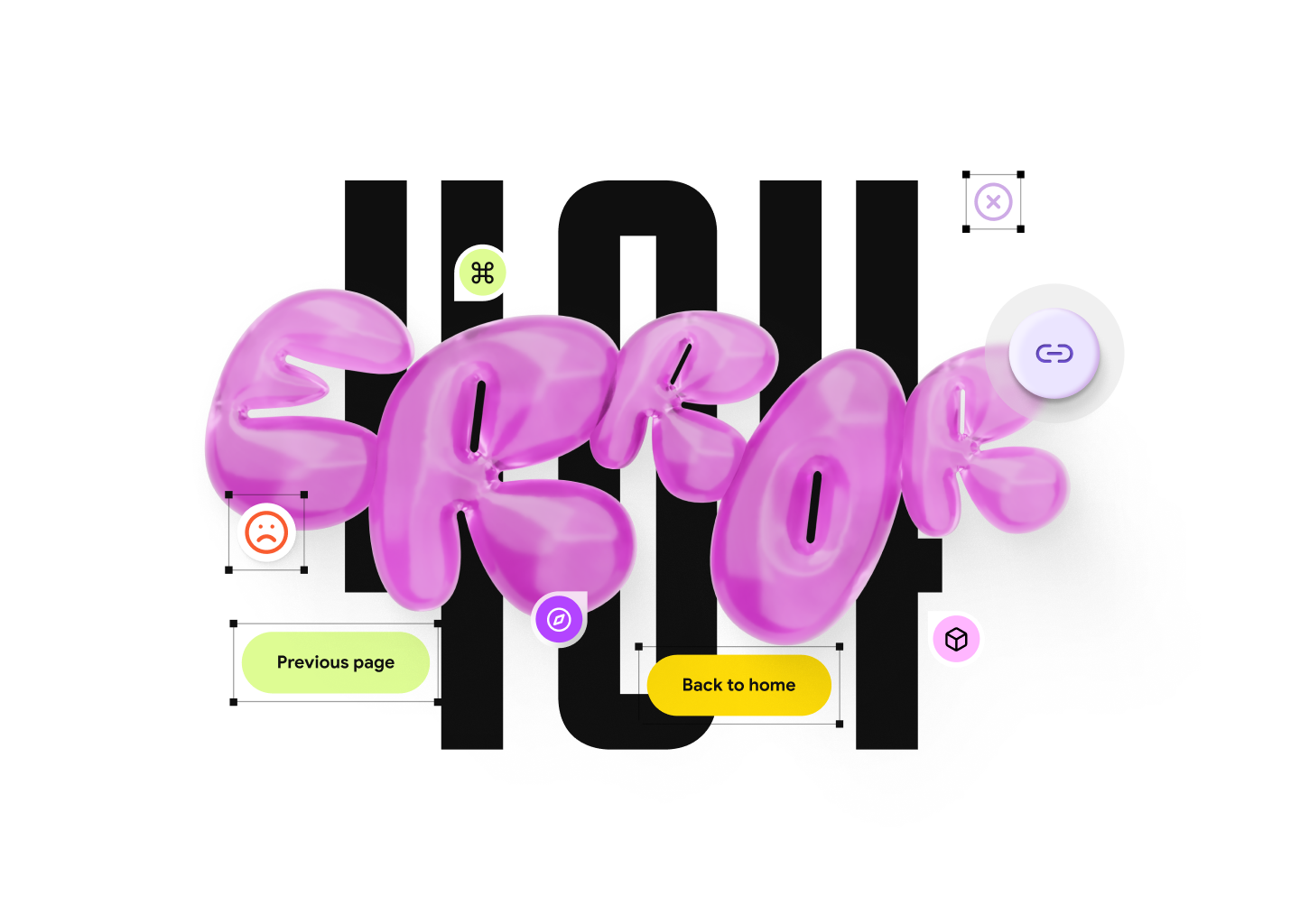 Error Pages 3d branding design graphic design ui user interface ux