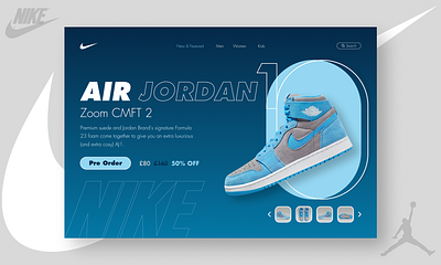 Landing Page Design for Nike landingpagedesign nikewebsite ui uidesign uiux userexperience design userinterfacedesign webdesign webdesinger websitedesign webui