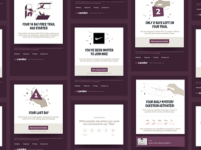 Candor Emails branding email product design ui ux website