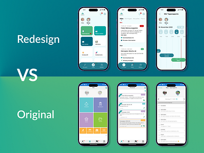 App Redesign vs. Original app branding design ui ux