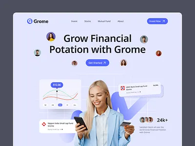 Stock Investment Trading Market Website Design finance finance website financial fintech invest investing investment website landing page minimal pixavail studio stock stock exchange stock market stock website trading ui design web design website