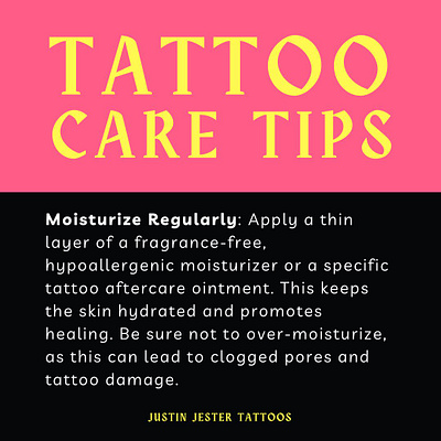 Tattoo Care Tips | Justin Jester artwork custom tattoos design jester artwork justin jester justin jester tattoos tattoo art tattoo care tips