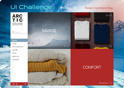 Daily UI challenge, Day 12 - E-commerce Shop dailyui design e commerce e store shop ui ux web